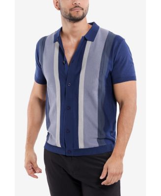 Men's Stripe Polo Sweater