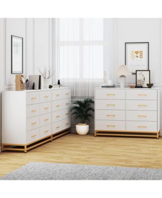 8 Drawer Dresser for Bedroom with Deep Drawers