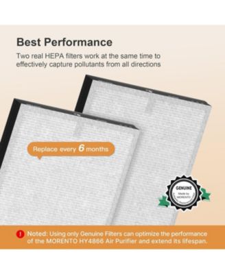 Air Purifier Replacement Filter, True HEPA Filter Compatible with Morento5866, Enhanced Version, 2 Pack