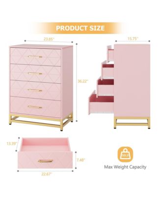 Dresser for Bedroom with 4 Drawer Dresser