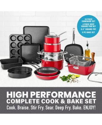 20-Piece Ultra-Durable Non-Stick Diamond Infused Cookware and Bakeware Set
