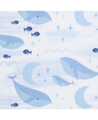 Bubbles & Squirt 100% Cotton Whale/Ocean Fitted Crib/Toddler Sheet