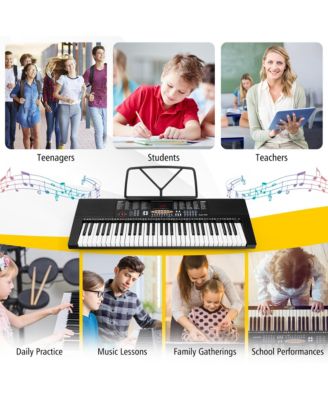 61-Key Electronic Keyboard Piano w/ 300 Rhythms 300 Timbres 50 Demo Songs