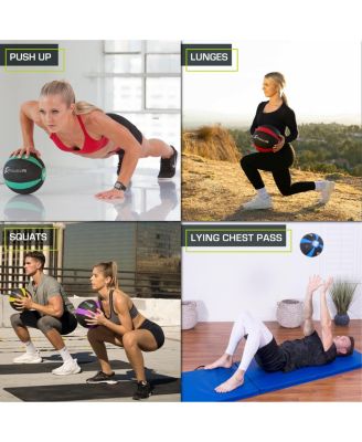 Rubber Medicine Ball, 12 lb