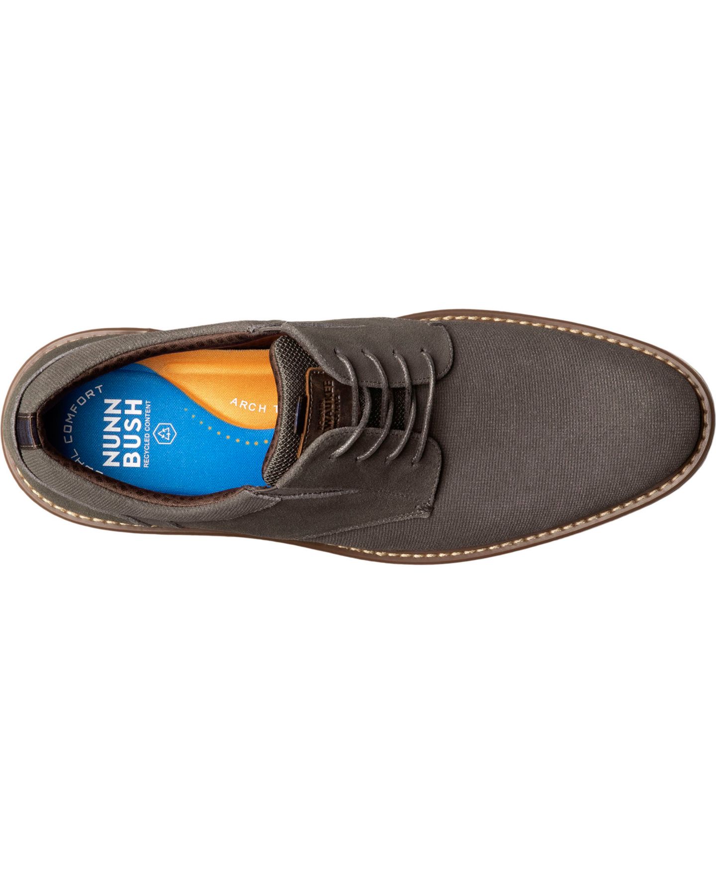 Мужские туфли Nunn Bush Griff Plain Toe Oxford, цвет: Графитовый металлик — фото 3