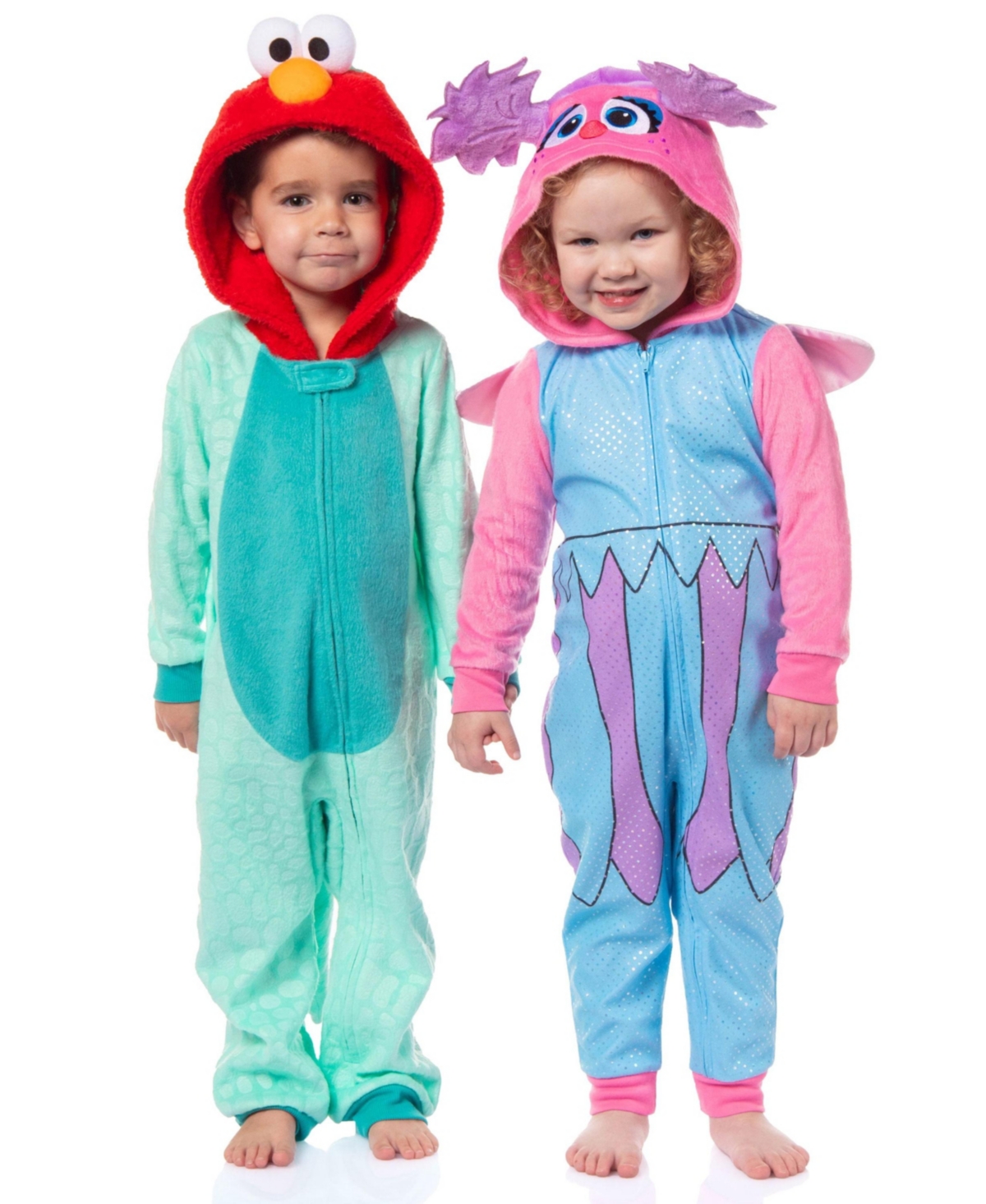 Sesame Street Toddler Boys 1PC Hooded Union Suit Footless Sleep Pajama