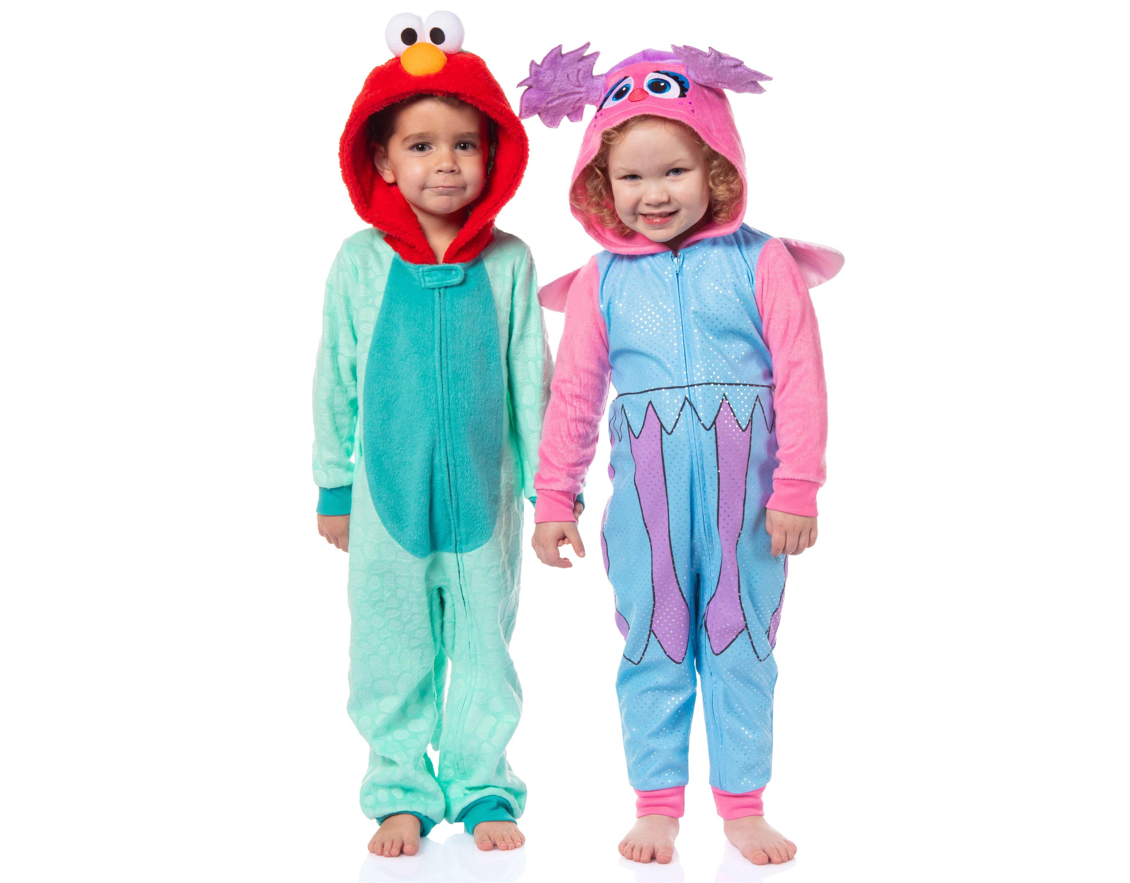 Sesame Street Toddler Boys 1PC Hooded Union Suit Footless Sleep Pajama