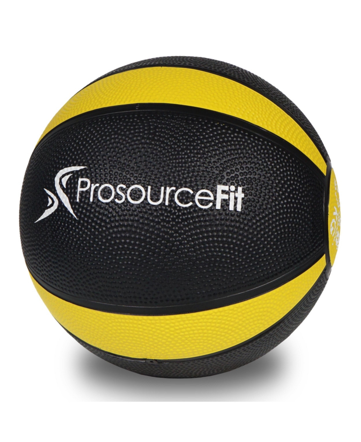 Rubber Medicine Ball, 6 lb - Yellow and Black