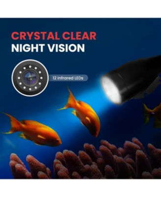 7'' LCD Monitor Underwater Fishing Camera, 1000TVL, Infrared, Waterproof, Black