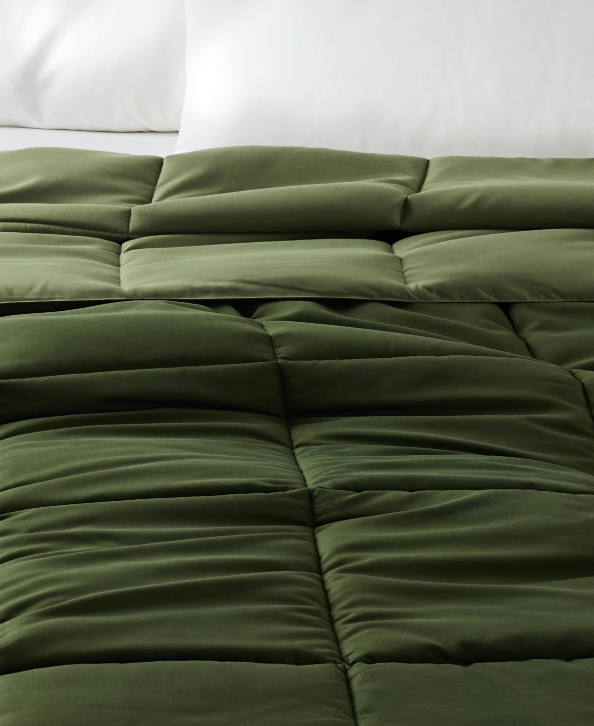 Arch Studio Microfiber Down Alternative Comforter, Full/queen, Exclusively At Macy's In Olive