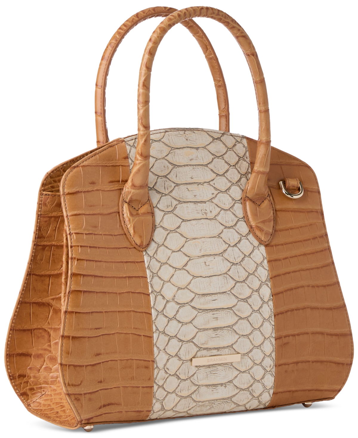 Brahmin Rosetta Medium Leather Satchel In Multi