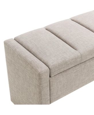 Modern Upholstered Bed End Bench with Storage