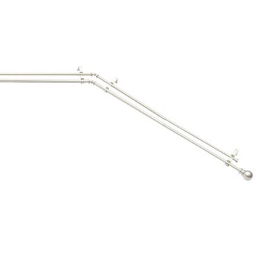 Bryce 3/4 Inch Decorative Bay Window Double Curtain Rod for Elegant Window Treatment
