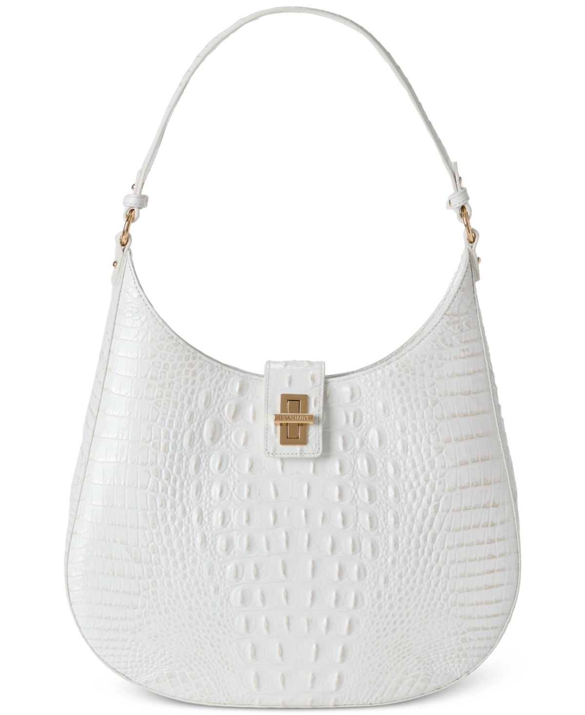 Fallon Melbourne Medium Leather Shoulder Bag - Sea Salt White