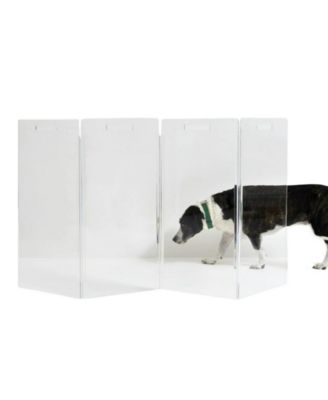 Clear Freestanding Pet Gate Zig Zag