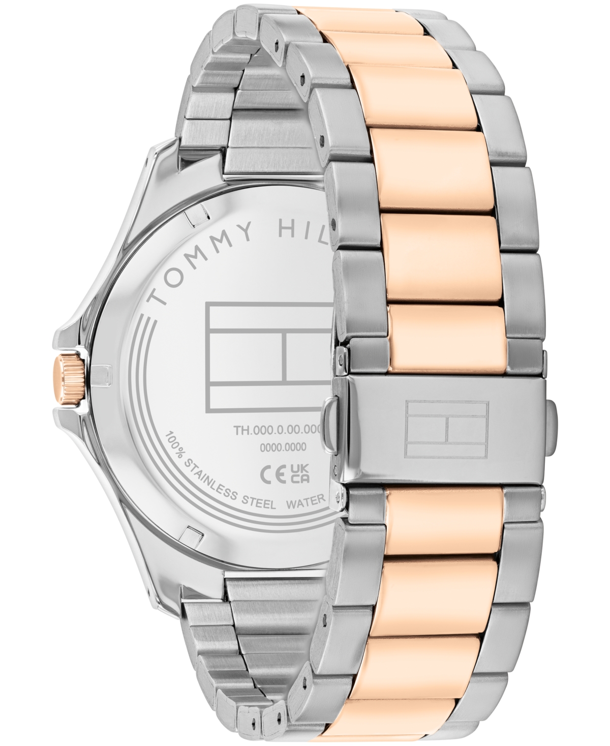 Tommy Hilfiger Men's Quartz Two-tone Stainless-steel Bracelet Watch, 43mm In Navy