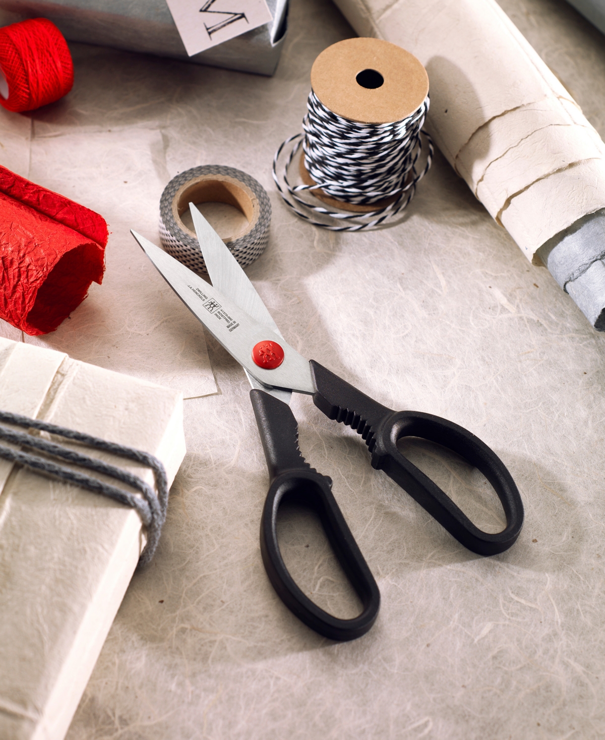 Zwilling Twin L Multi-purpose 8" Kitchen Shears In Black And Silver