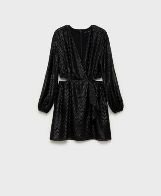 Women's Side Slits Detail Wrap Dress