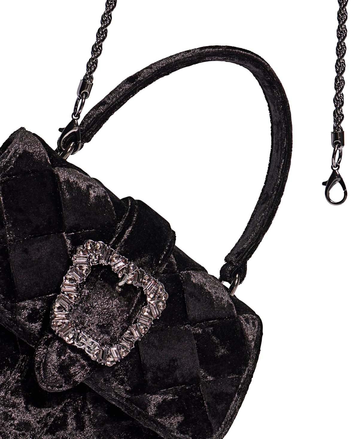 SAM EDELMAN BRIT TOP HANDLE SMALL VELVET CROSSBODY 