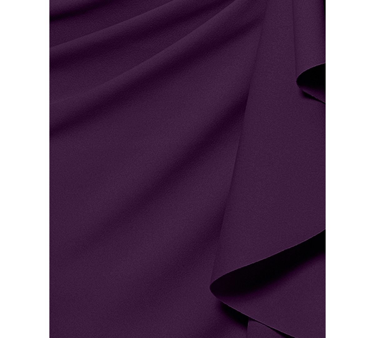 BETSY & ADAM PLUS SIZE CASCADING RUFFLE WRAP GOWN 