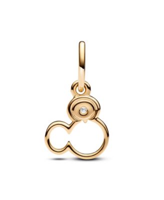 Disney Mickey Mouse Silhouette Lab-Grown Diamond Dangle Charm