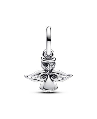 Sterling Silver Sparkling Angel Dangle Charm