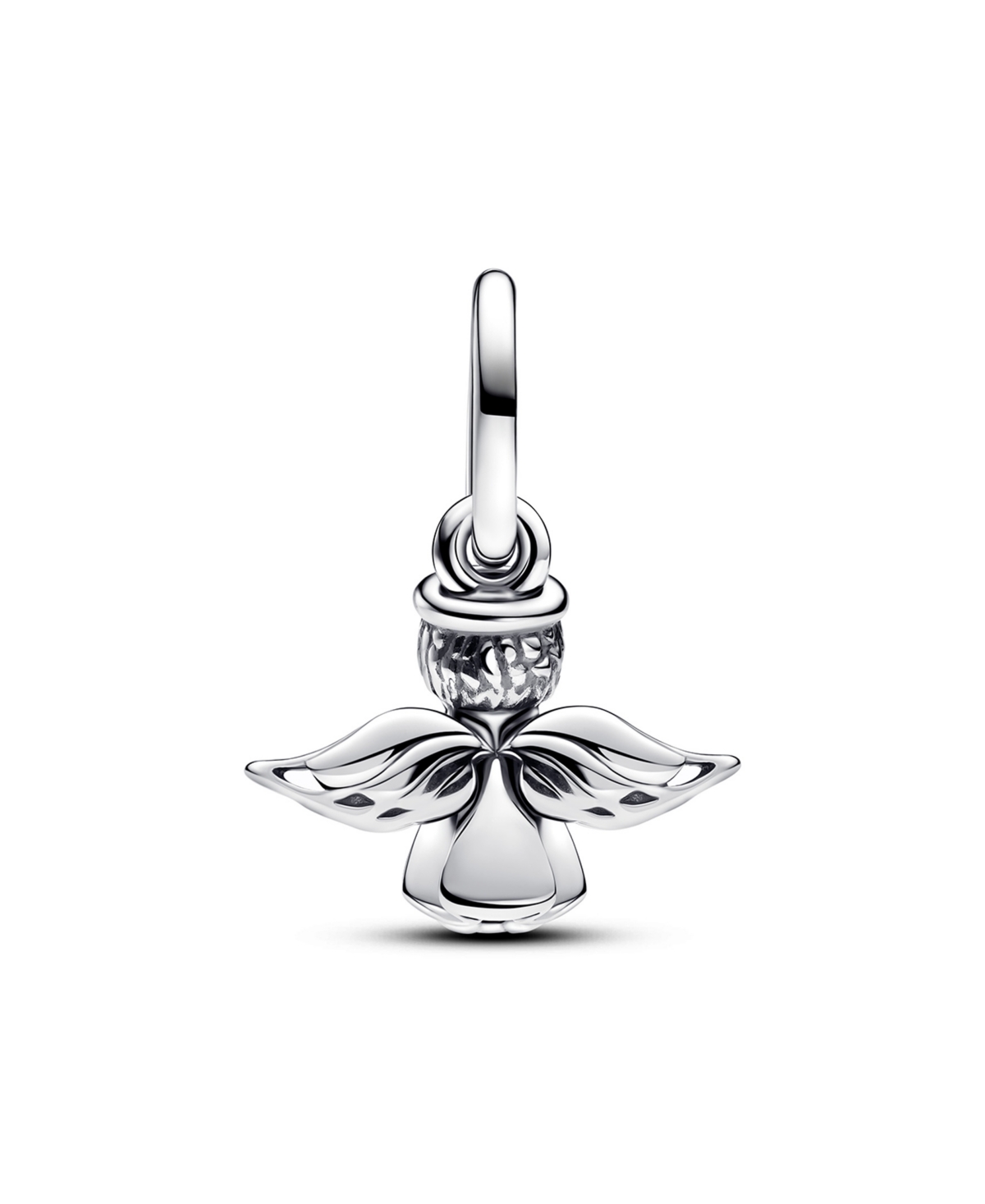 Pandora Sterling Silver Sparkling Angel Dangle Charm In Sterling Silver