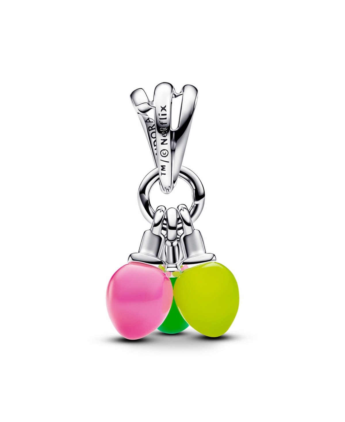 Pandora Stranger Things Glow-in-the-dark Run Dangle Charm In Sterling Silver