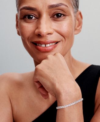 Sterling Silver Sparkling Bold Tennis Bracelet