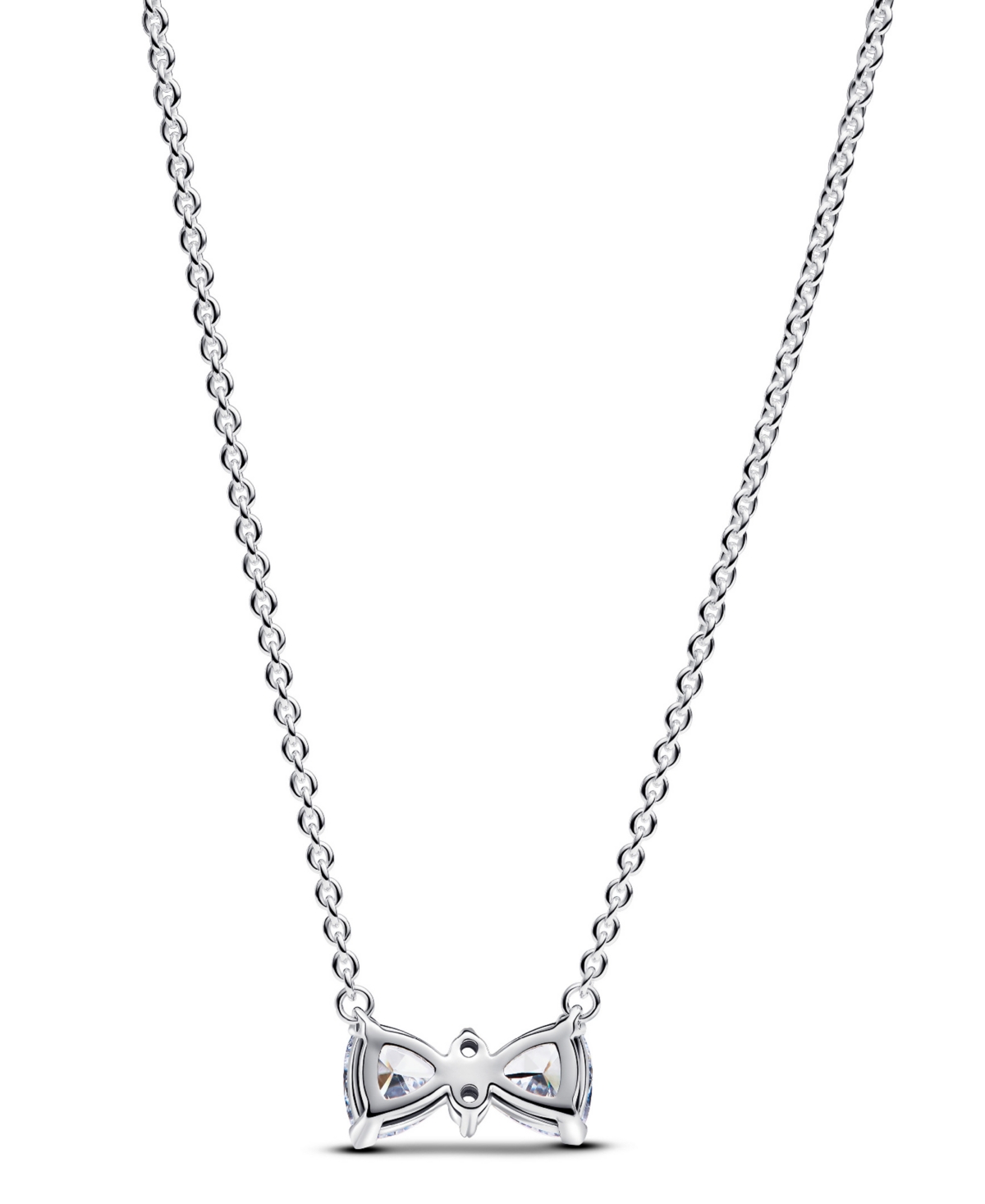 Pandora 393509c01-45 Sparkling Bow Necklace In Sterling Silver