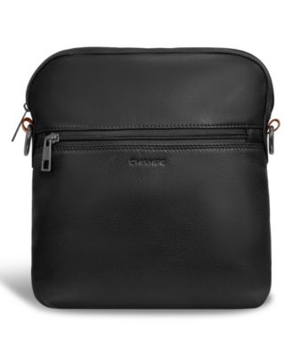 Onyx Leather Cross Body Bag