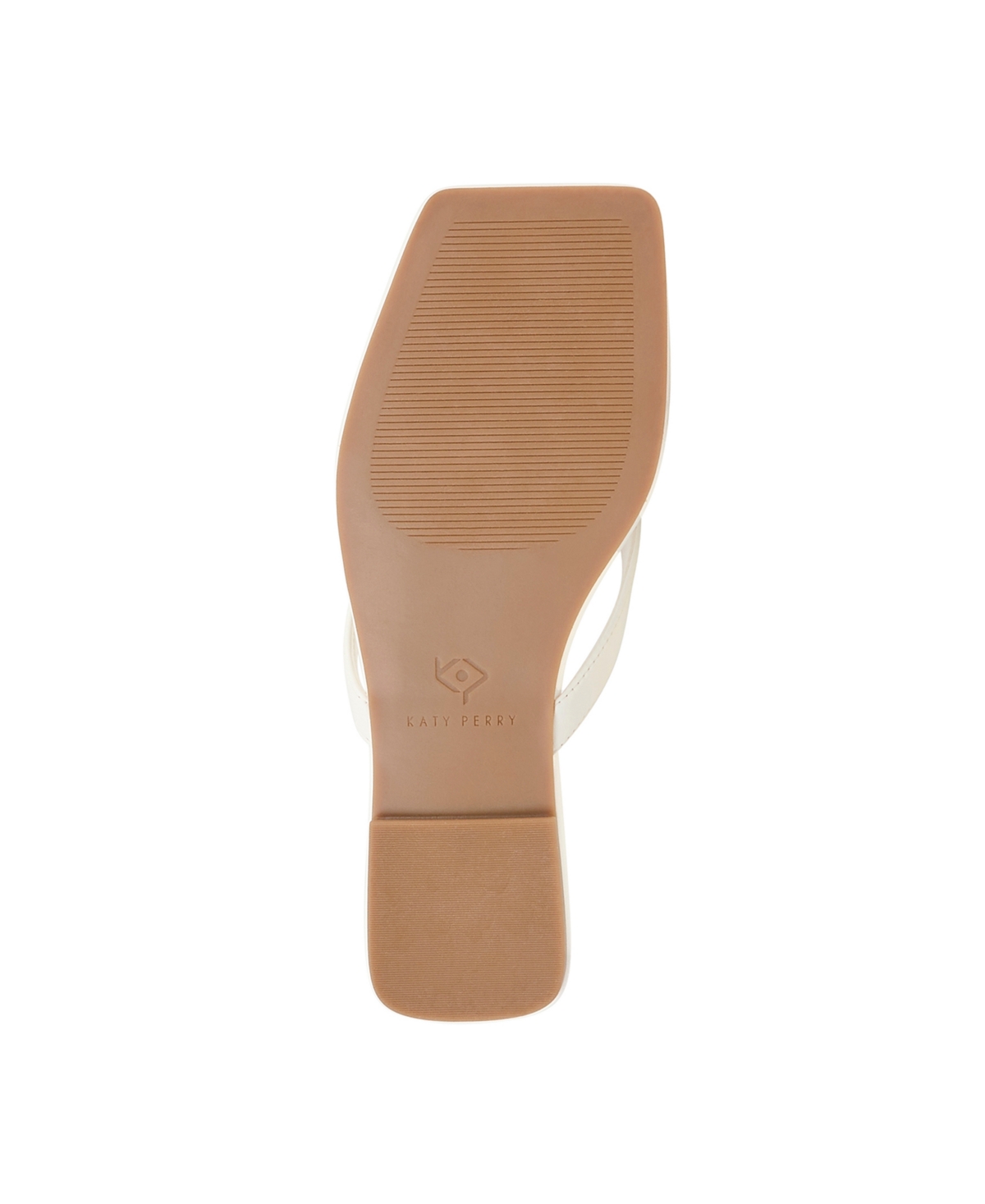 KATY PERRY WOMEN'S THE CAMIE HEART THONG SQUARE TOE FLAT SANDALS 