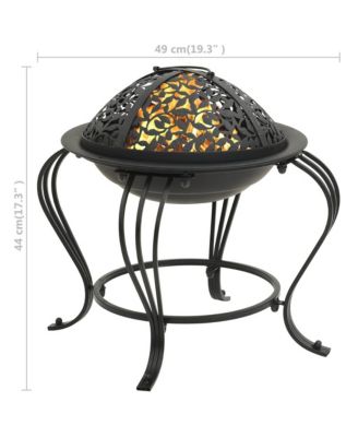 Fire Pit with Poker 19.3" Steel