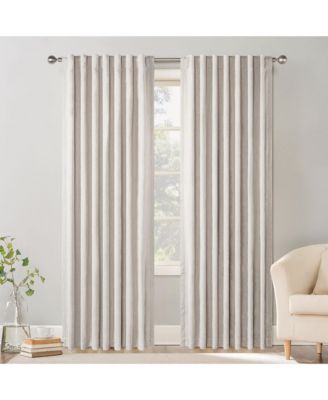 Chenille Blackout Back Tab Curtains Pair, 52"X96"