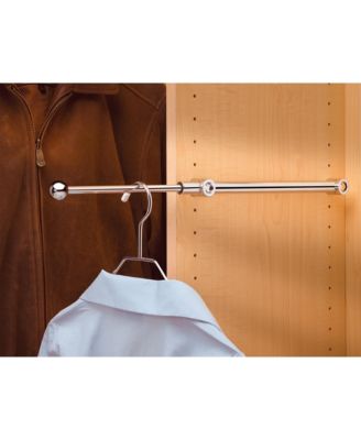 12" Extendable Metal Closet Valet Rod, Chrome, CVR-12-CR (4 Pack)