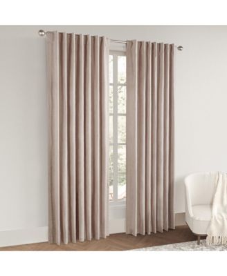 Chenille Blackout Back Tab Curtains Pair, 52"X96"