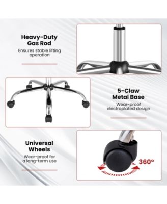 Massage Adjustable Executive Chair with Armrests and Retractable Footrest