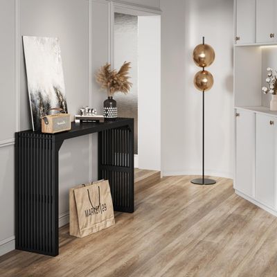 46.22 in. Rectangle Solid Wood Farmhouse Console Table or Living Room, Hallway, Foyer, Entryway