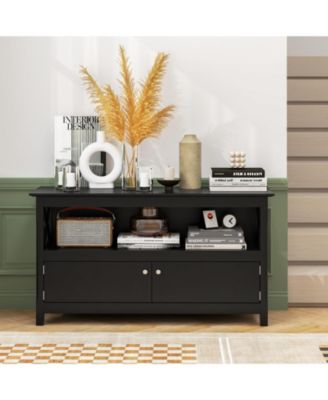 TV Stand Entertainment Center with Charging Station for TVs up to 50 Inch