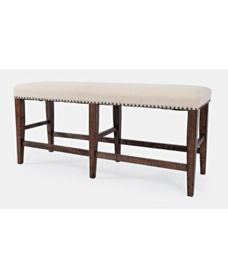 Fairview Transitional 52" Backless Upholstered Counter Height Bench