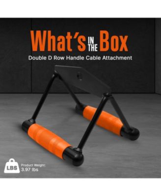 Double D Row Handle Cable Attachment with Non-Slip Grip