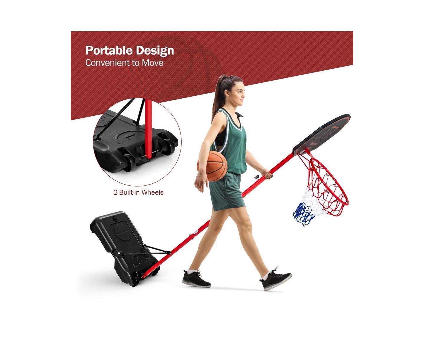 Детская игрушка KUYOTQ Portable basketball hoop with backboard and wheels — фото 4