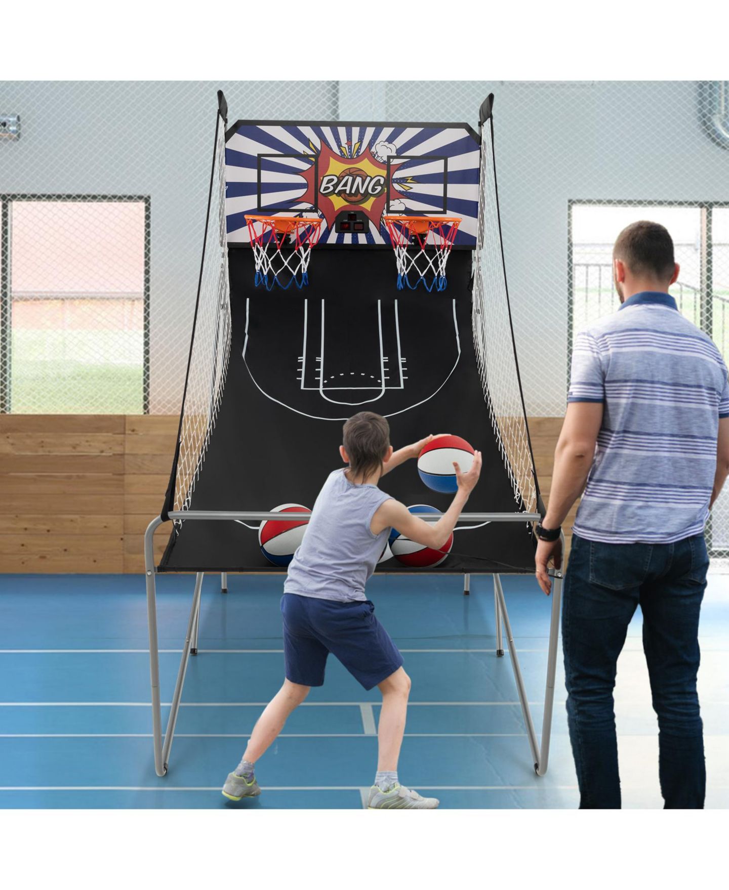 Детская игрушка KUYOTQ Dual Shot Basketball Arcade Game with 8 Game Modes and 4 Balls — фото 9