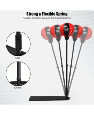 Kids Punching Bag with Adjustable Stand and Boxing Gloves