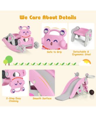 4-in-1 Rocking Horse and Slide Set for Kids