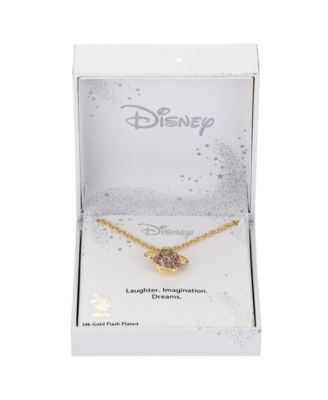 Multi Color Crystal Mickey Mouse Fireball Pendant Necklace