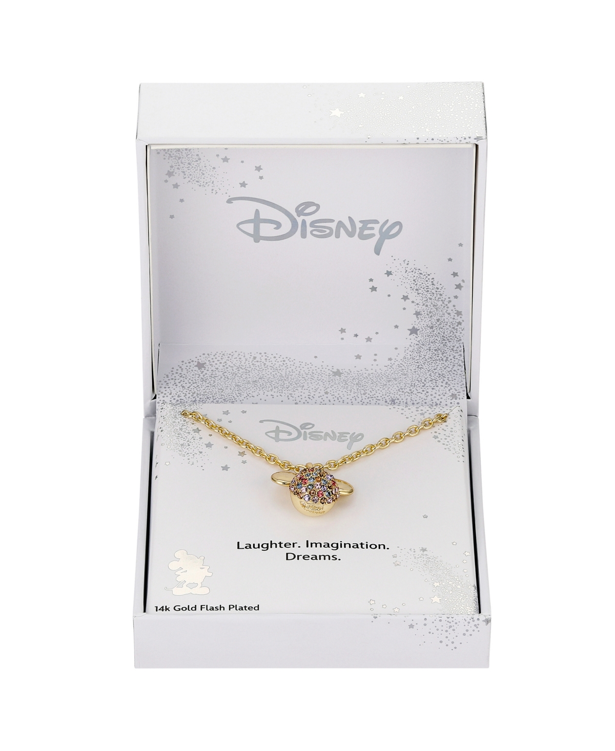 Disney Multi Color Crystal Mickey Mouse Fireball Pendant Necklace
