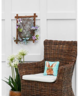 Clover Easter Spring Themed Bunny Spring Small/Petite Printed Accent Pillow, 8" x 8"