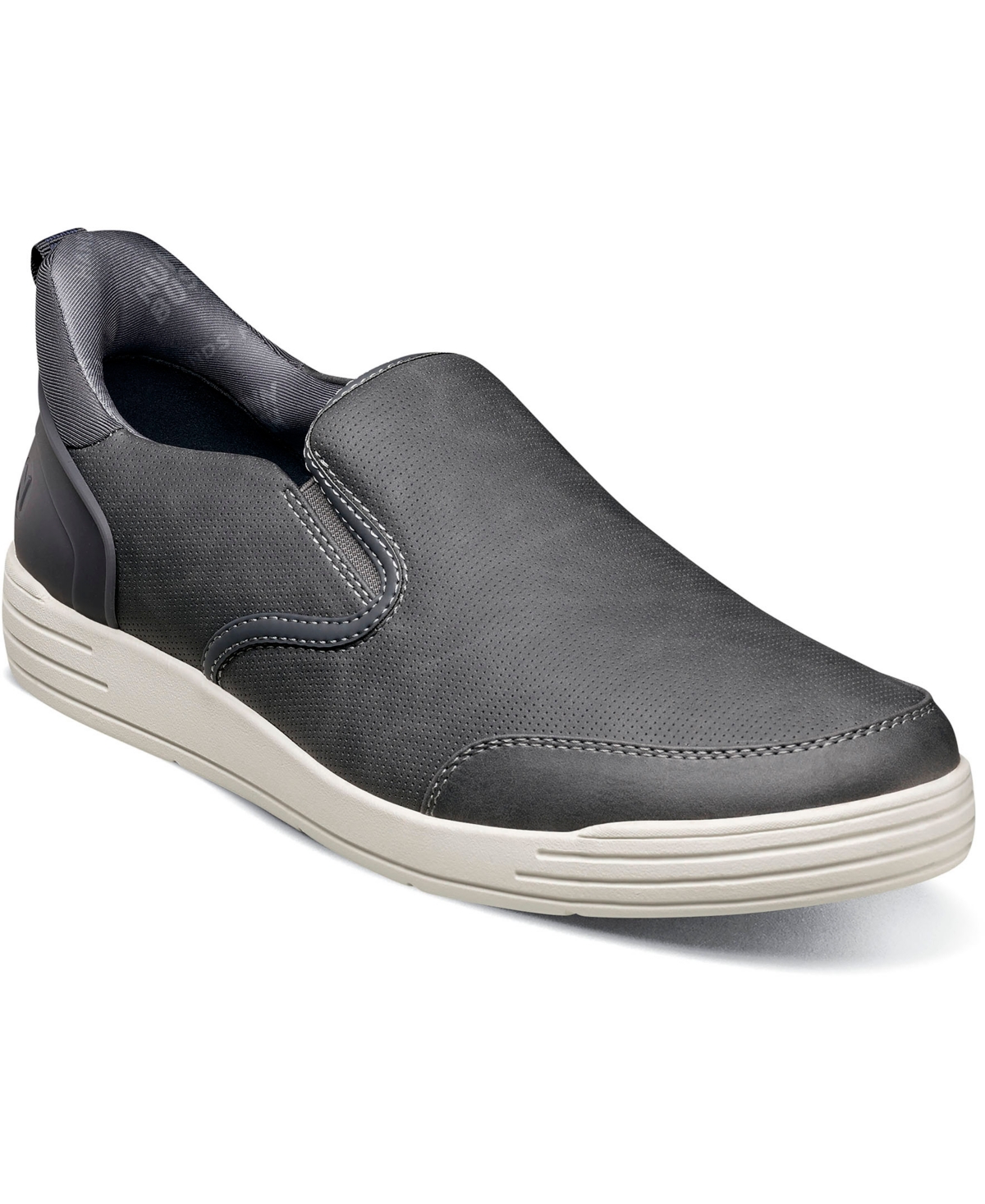 Nunn Bush Men's Kore City Walk Ez Moc Toe Slip On Sneaker In Charcoal