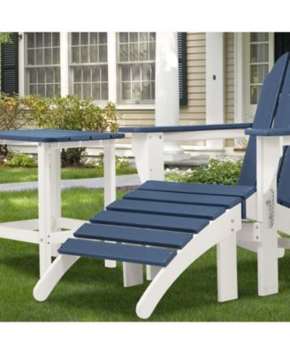 Outdoor Adirondack Ottoman - Weather-Resistant HDPE Patio Footrest for Ultimate Relaxation